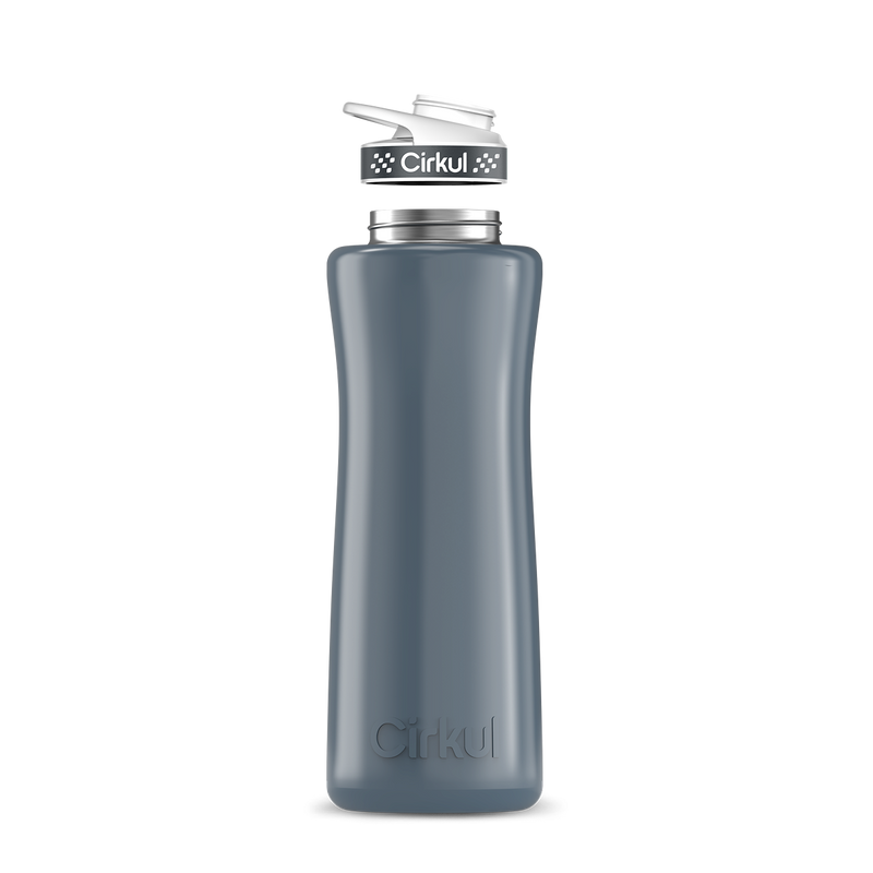 42oz. Stainless Steel Bottle & Comfort Grip Lid Gray
