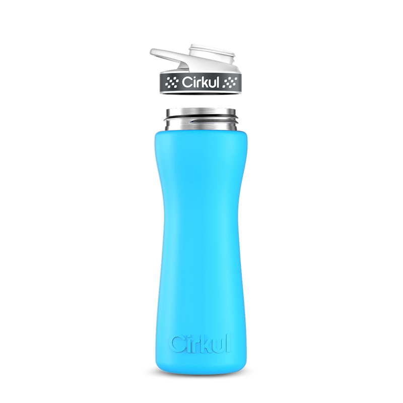 22oz. Stainless Steel Bottle & Comfort Grip Lid Matte Blue