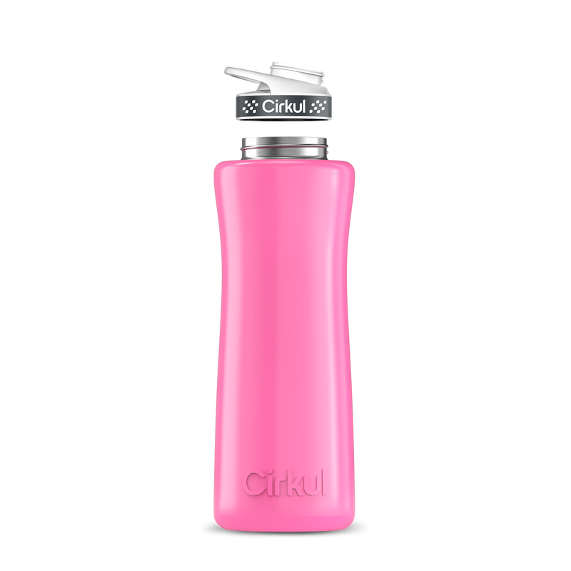 42oz. Stainless Steel Bottle & Comfort Grip Lid Pink