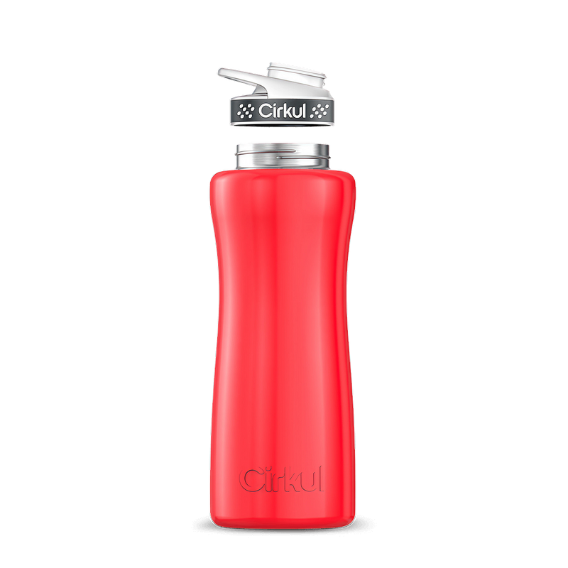 32oz. Stainless Steel Bottle & Comfort Grip Lid Red