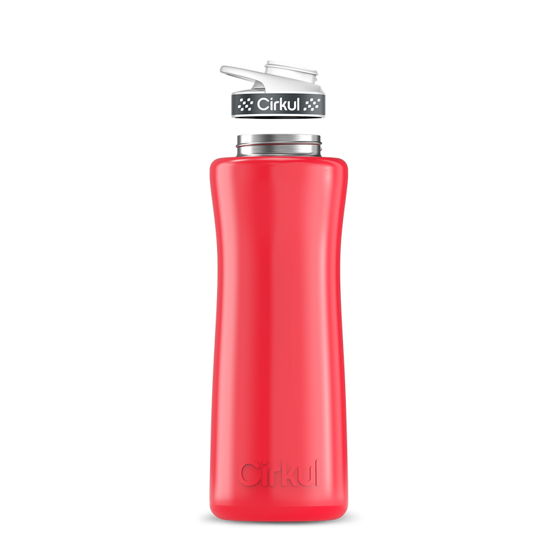 42oz. Stainless Steel Bottle & Comfort Grip Lid Red