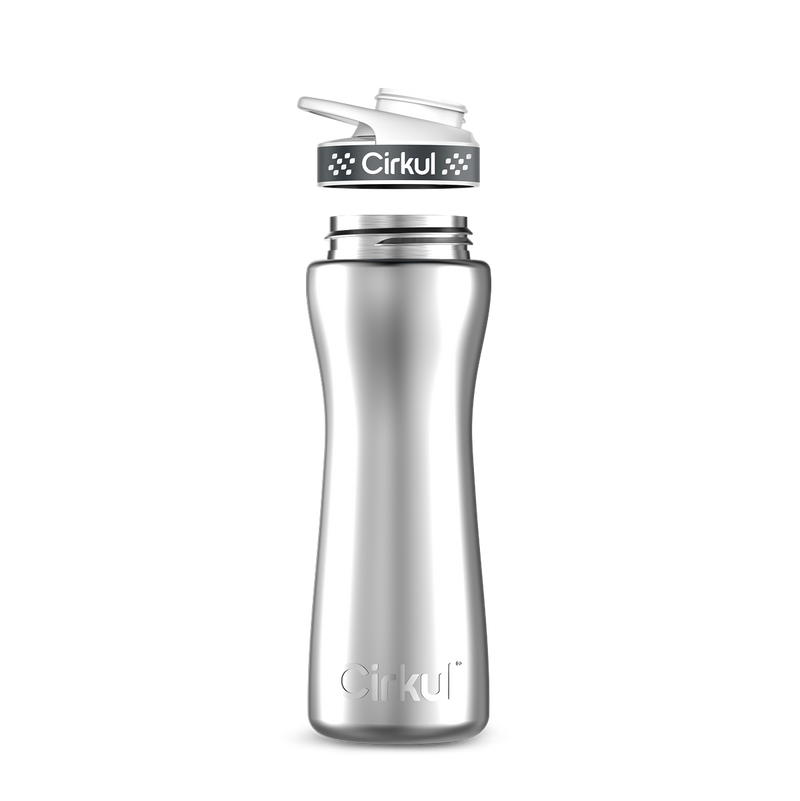 22oz. Stainless Steel Bottle & Comfort Grip Lid Steel