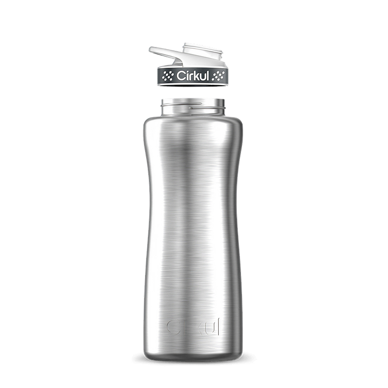 32oz. Stainless Steel Bottle & Comfort Grip Lid Steel
