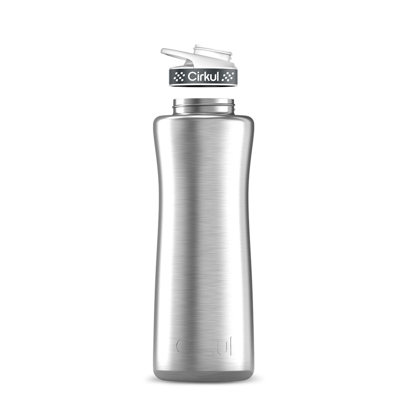 42oz. Stainless Steel Bottle & Comfort Grip Lid Steel
