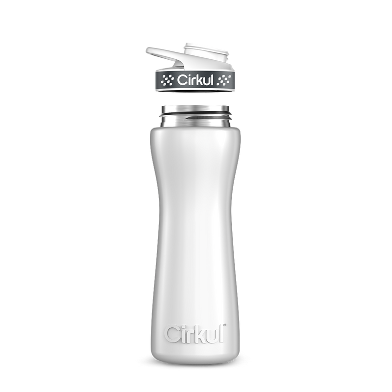 22oz. Stainless Steel Bottle & Comfort Grip Lid White