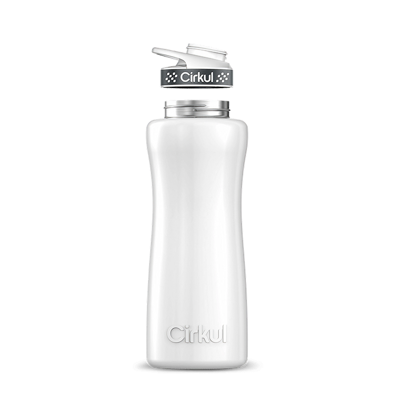 32oz. Stainless Steel Bottle & Comfort Grip Lid White