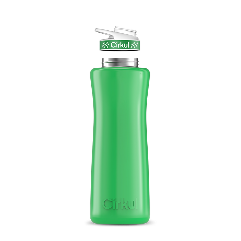 42oz. Stainless Steel Bottle & Comfort Grip Lid Green