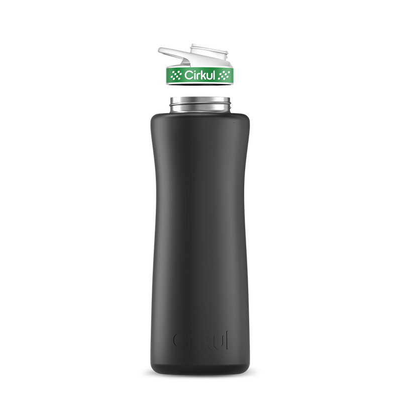 42oz. Stainless Steel Bottle & Comfort Grip Lid Matte Black