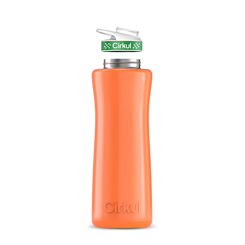 42oz. Stainless Steel Bottle & Comfort Grip Lid Orange