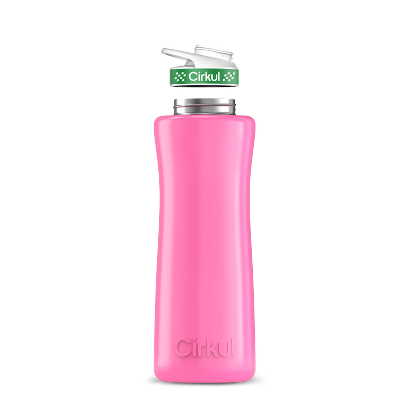 42oz. Stainless Steel Bottle & Comfort Grip Lid Pink