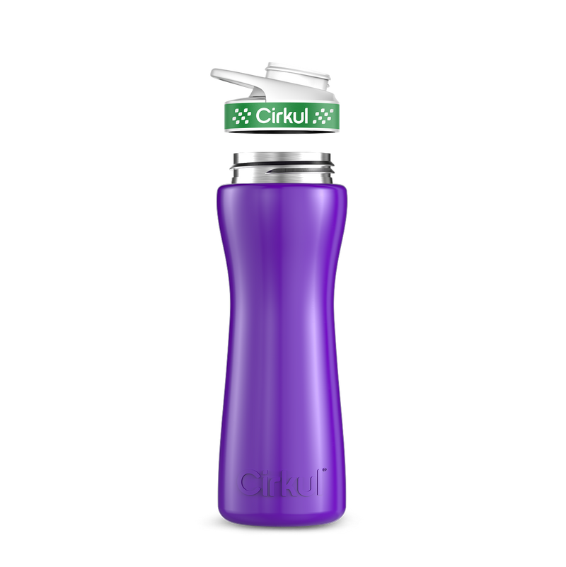 22oz. Stainless Steel Bottle & Comfort Grip Lid Purple