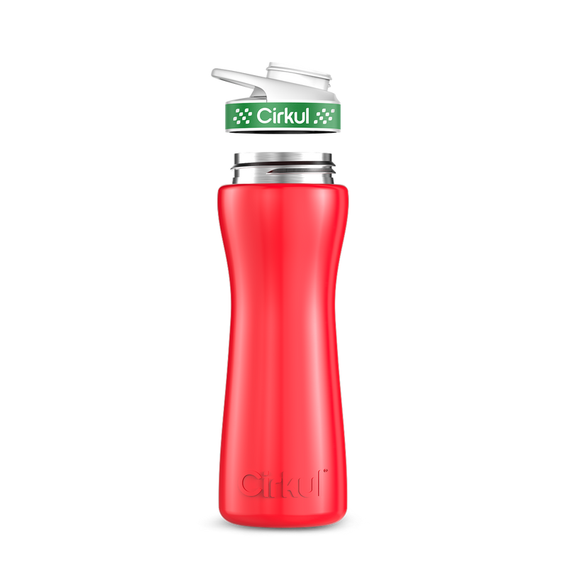 22oz. Stainless Steel Bottle & Comfort Grip Lid Red