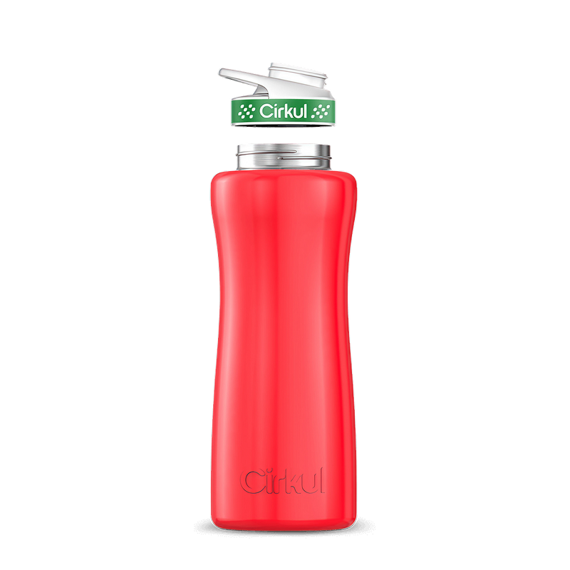 32oz. Stainless Steel Bottle & Comfort Grip Lid Red