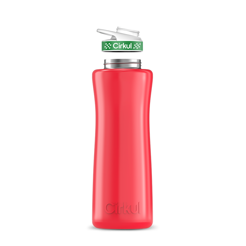 42oz. Stainless Steel Bottle & Comfort Grip Lid Red