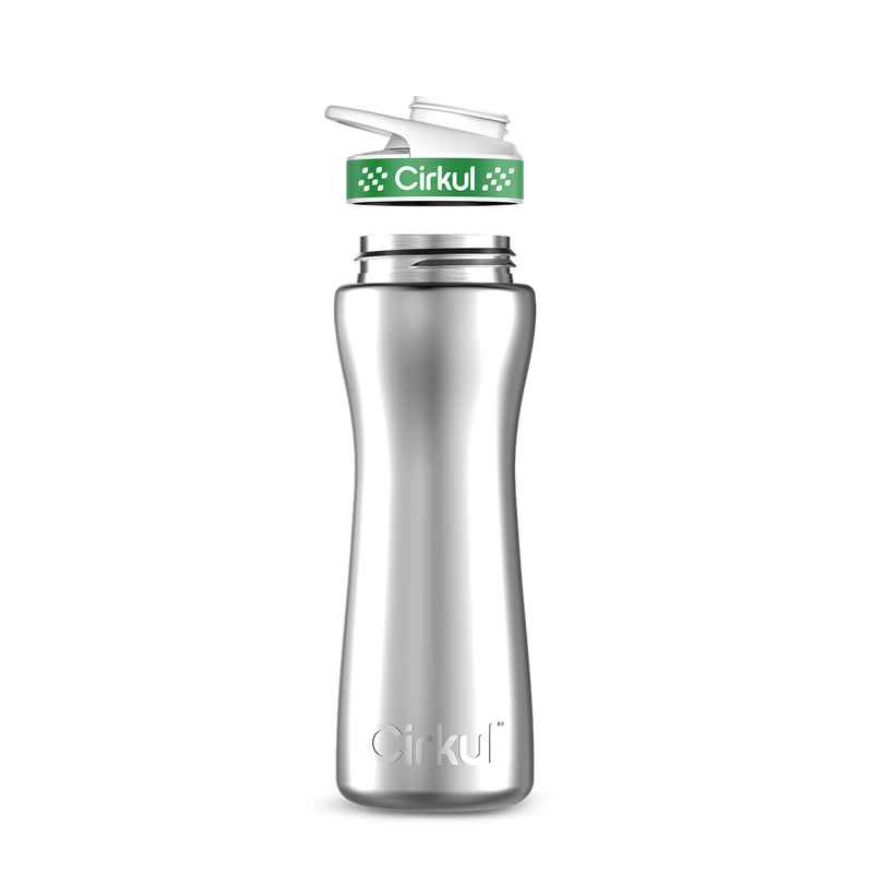 22oz. Stainless Steel Bottle & Comfort Grip Lid Steel