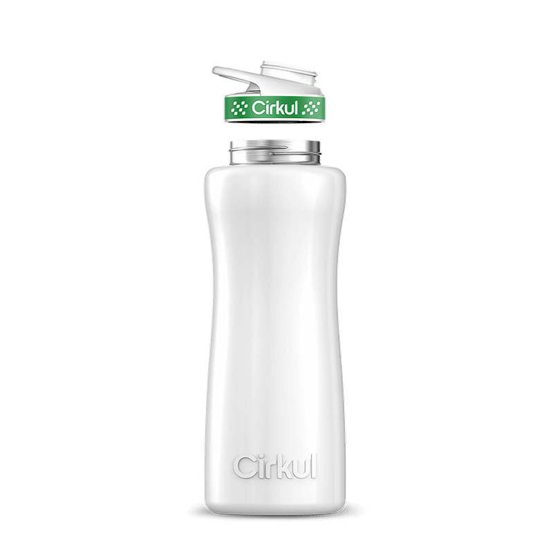 32oz. Stainless Steel Bottle & Comfort Grip Lid White