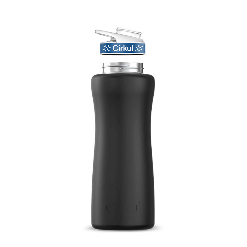 32oz. Stainless Steel Bottle & Comfort Grip Lid Matte Black