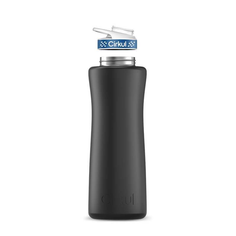 42oz. Stainless Steel Bottle & Comfort Grip Lid Matte Black