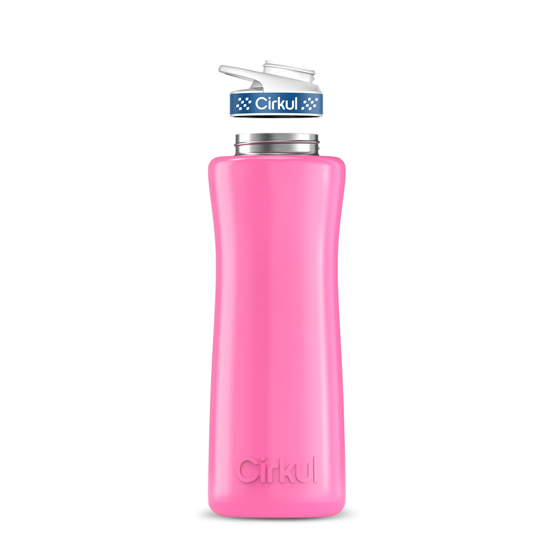 42oz. Stainless Steel Bottle & Comfort Grip Lid Pink