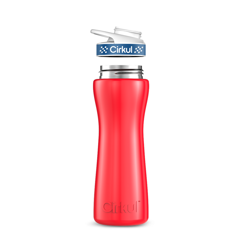 22oz. Stainless Steel Bottle & Comfort Grip Lid Red