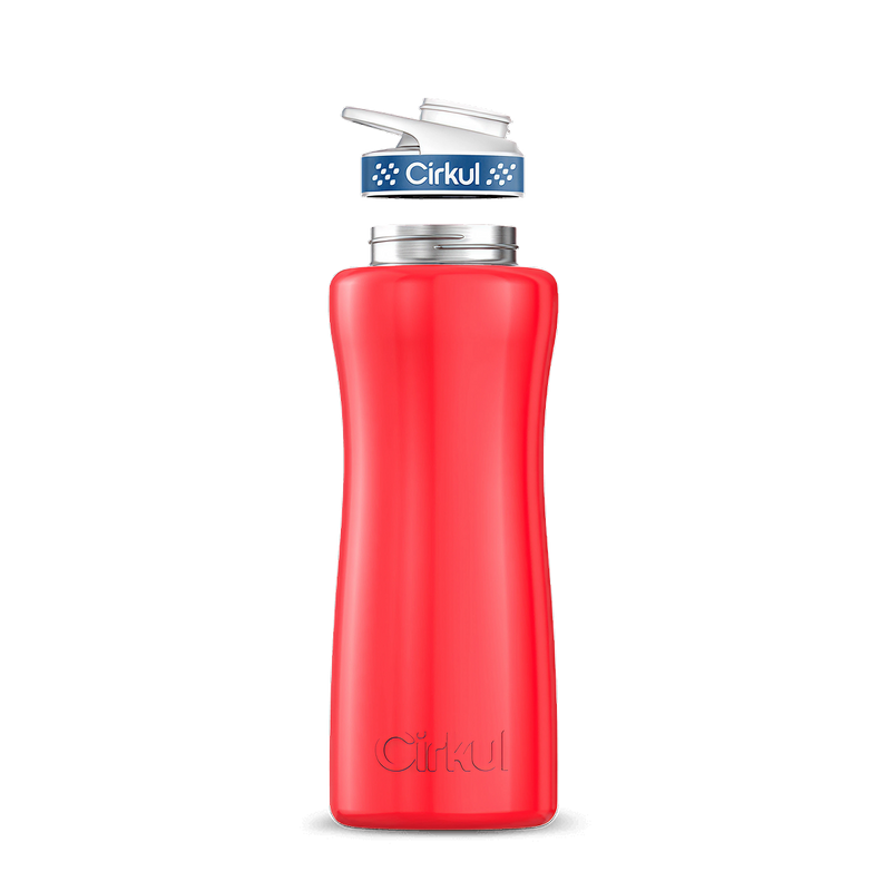 32oz. Stainless Steel Bottle & Comfort Grip Lid Red