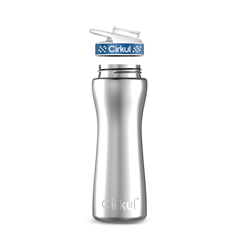 22oz. Stainless Steel Bottle & Comfort Grip Lid Steel