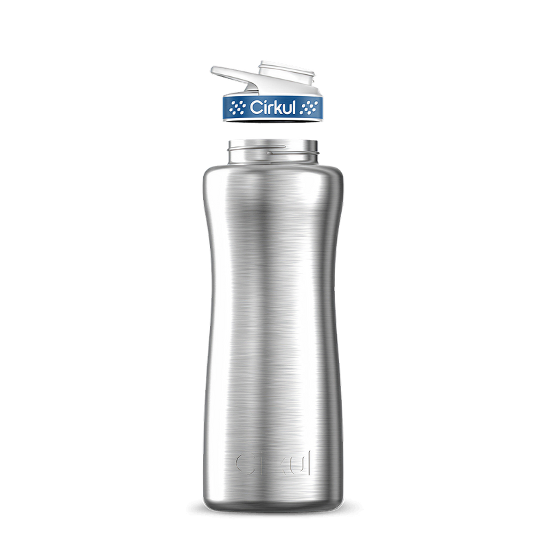 32oz. Stainless Steel Bottle & Comfort Grip Lid Steel