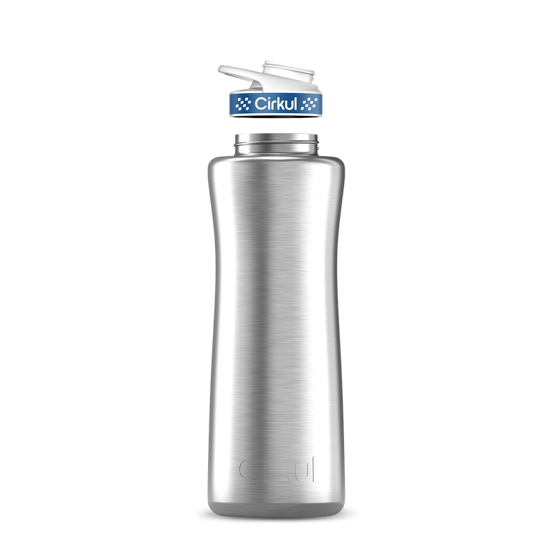 42oz. Stainless Steel Bottle & Comfort Grip Lid Steel