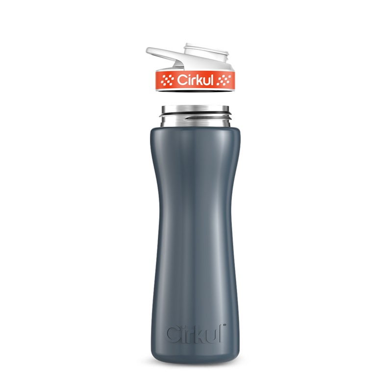22oz. Stainless Steel Bottle & Comfort Grip Lid Gray