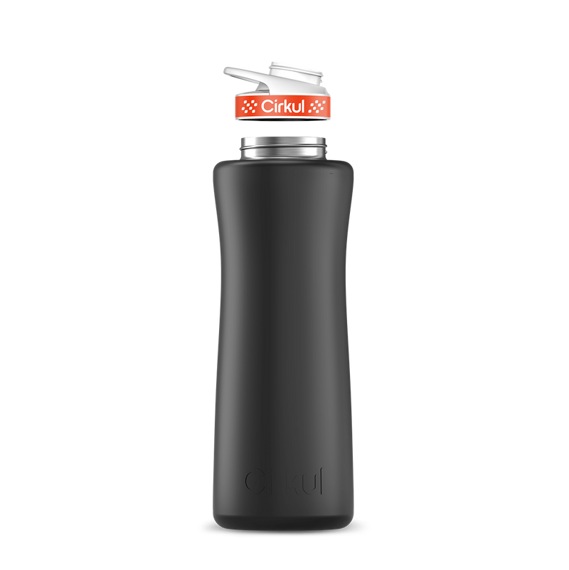 42oz. Stainless Steel Bottle & Comfort Grip Lid Matte Black