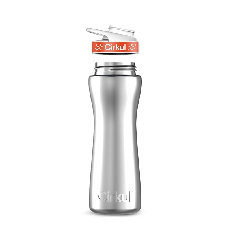 22oz. Stainless Steel Bottle & Comfort Grip Lid Steel