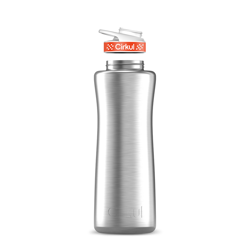 42oz. Stainless Steel Bottle & Comfort Grip Lid Steel