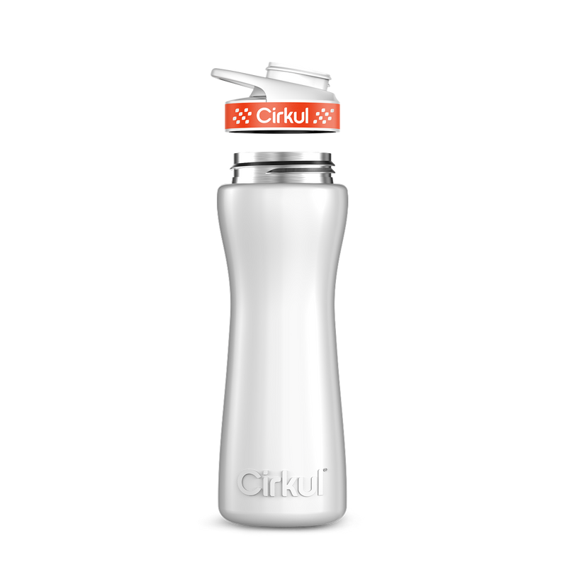 22oz. Stainless Steel Bottle & Comfort Grip Lid White