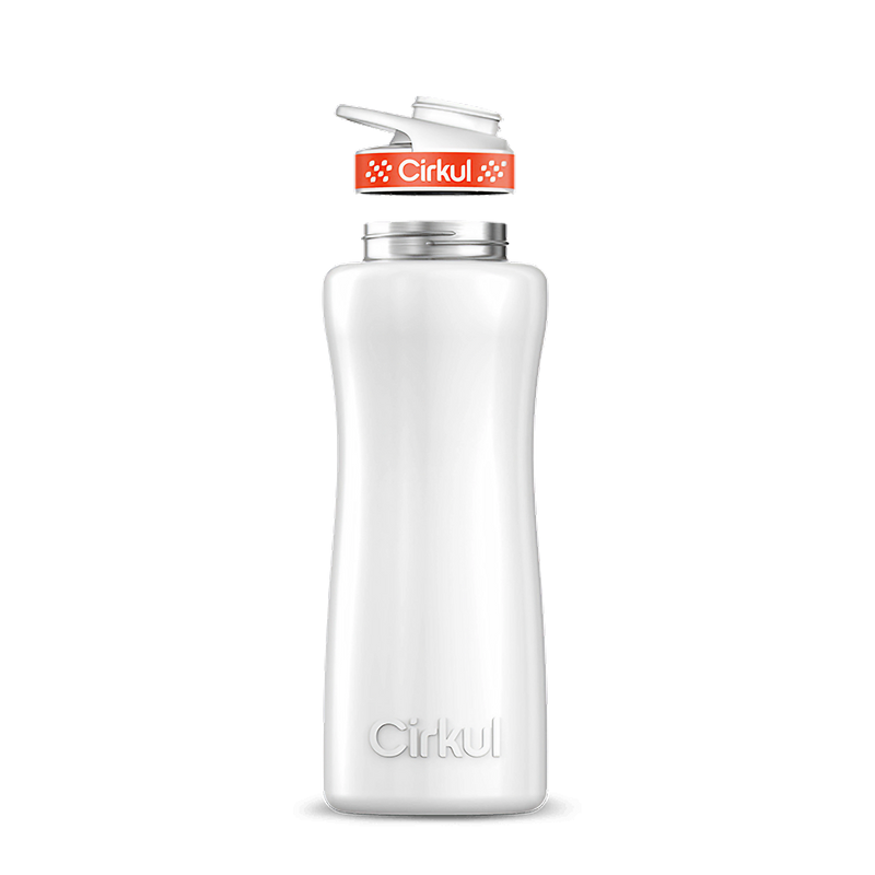 32oz. Stainless Steel Bottle & Comfort Grip Lid White