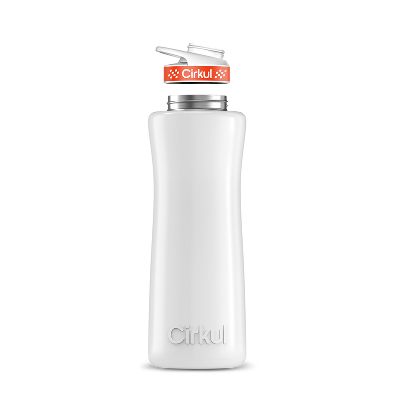 42oz. Stainless Steel Bottle & Comfort Grip Lid White