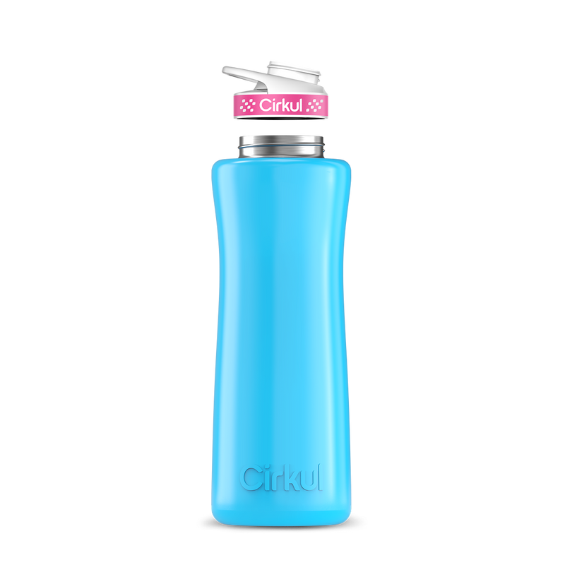 42oz. Stainless Steel Bottle & Comfort Grip Lid Blue
