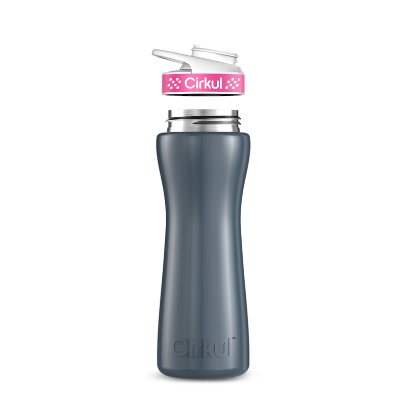 22oz. Stainless Steel Bottle & Comfort Grip Lid Gray