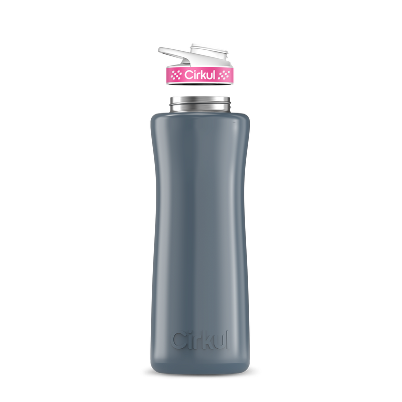 42oz. Stainless Steel Bottle & Comfort Grip Lid Gray