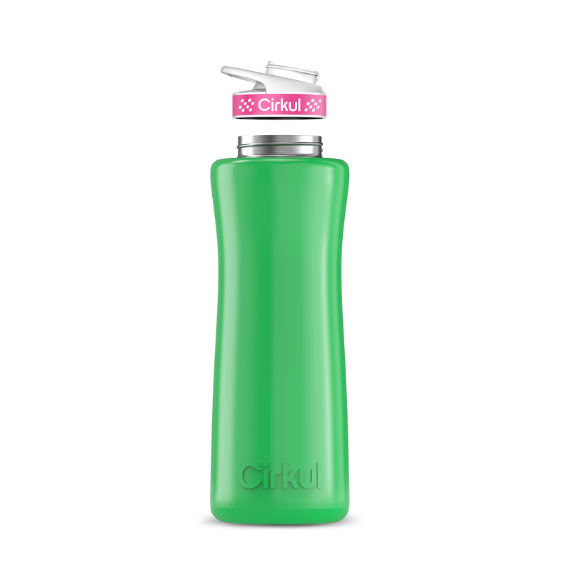 42oz. Stainless Steel Bottle & Comfort Grip Lid Green