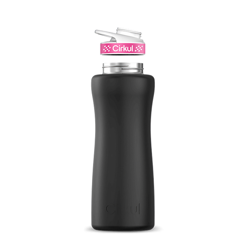 32oz. Stainless Steel Bottle & Comfort Grip Lid Matte Black