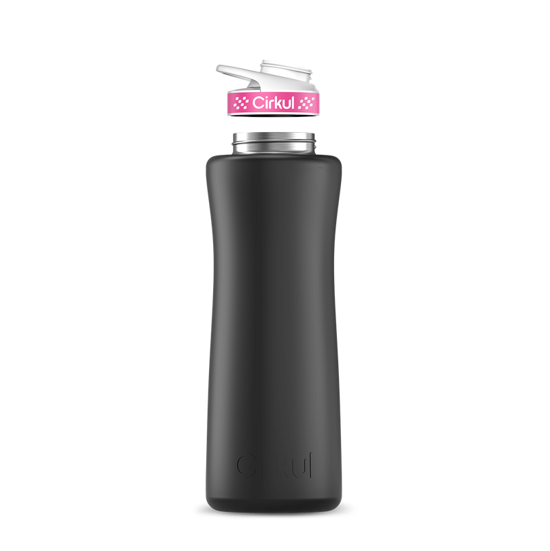42oz. Stainless Steel Bottle & Comfort Grip Lid Matte Black