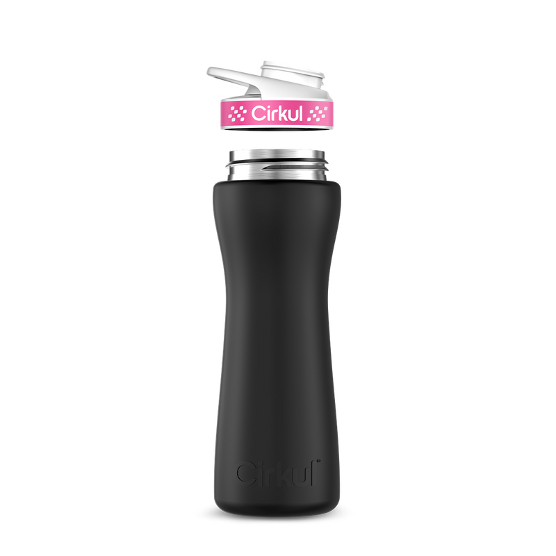 22oz. Stainless Steel Bottle & Comfort Grip Lid Matte Black