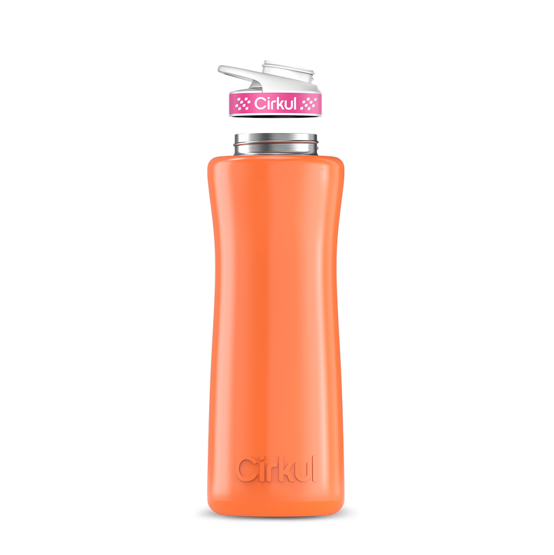 42oz. Stainless Steel Bottle & Comfort Grip Lid Orange