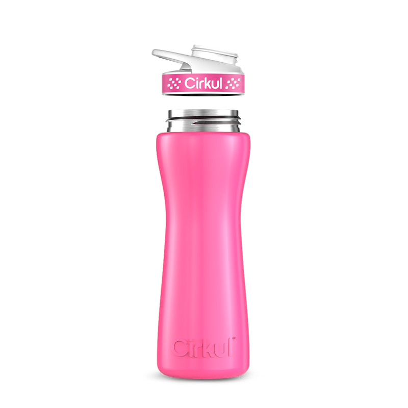 22oz. Stainless Steel Bottle & Comfort Grip Lid Pink