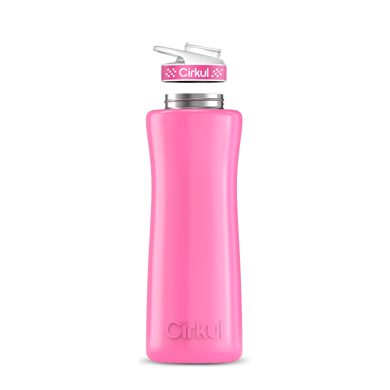 42oz. Stainless Steel Bottle & Comfort Grip Lid Pink