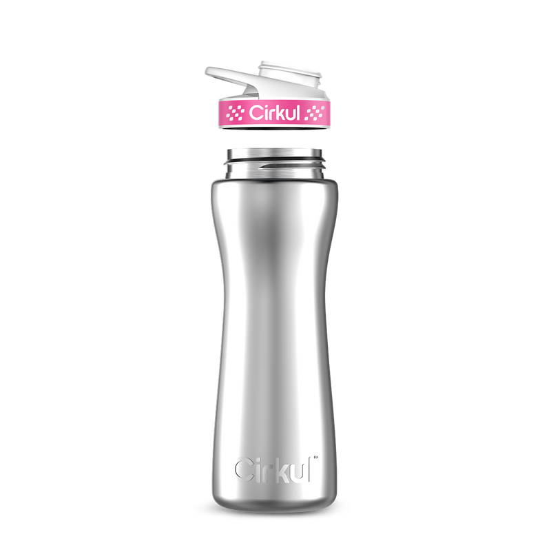 22oz. Stainless Steel Bottle & Comfort Grip Lid Steel