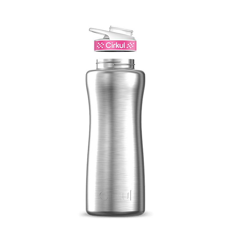 32oz. Stainless Steel Bottle & Comfort Grip Lid Steel