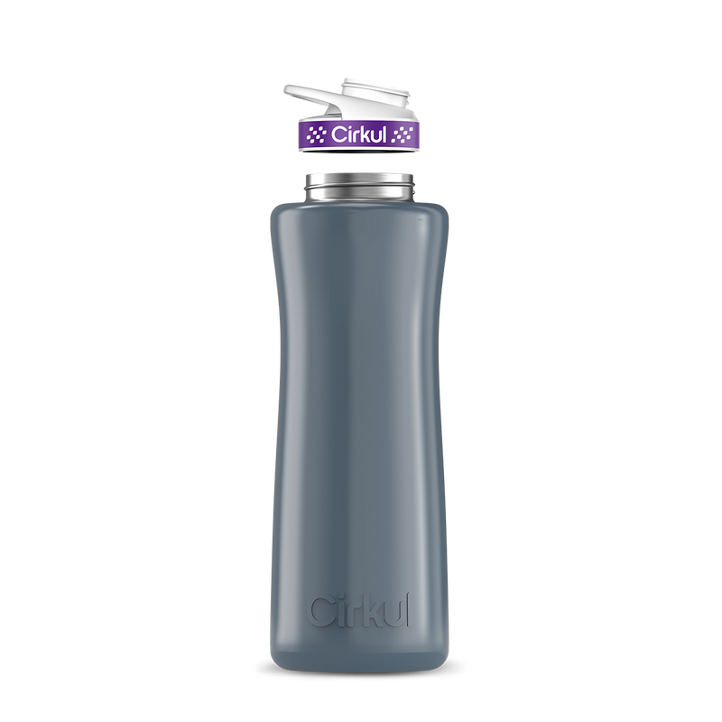 42oz. Stainless Steel Bottle & Comfort Grip Lid Gray