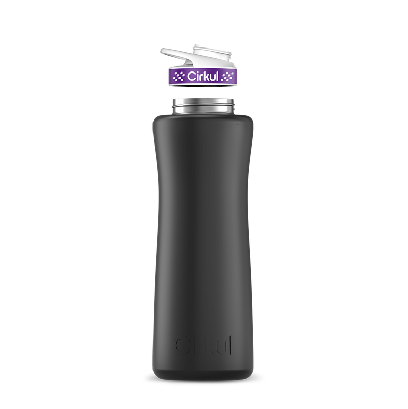 42oz. Stainless Steel Bottle & Comfort Grip Lid Matte Black