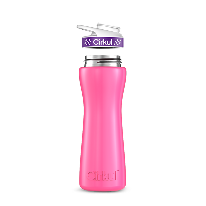 22oz. Stainless Steel Bottle & Comfort Grip Lid Pink